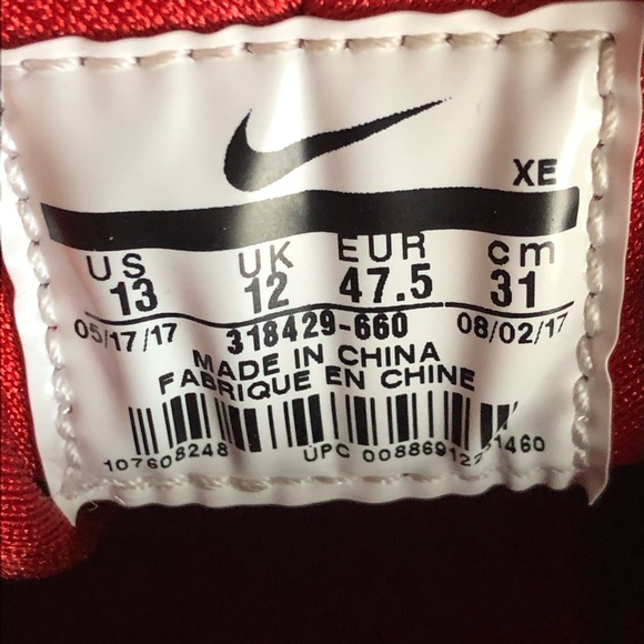 Nike Air Huarache Varsity Triple Red Sneakers Men’s 13 - Picture 12 of 12